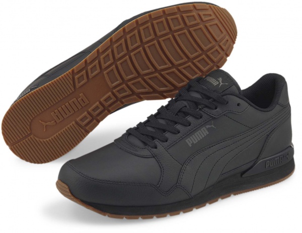 Кроссовки Puma ST RUNNER V3 L PUMA BLACK-PUMA BLACK-GUM 38485504 р.40 черный