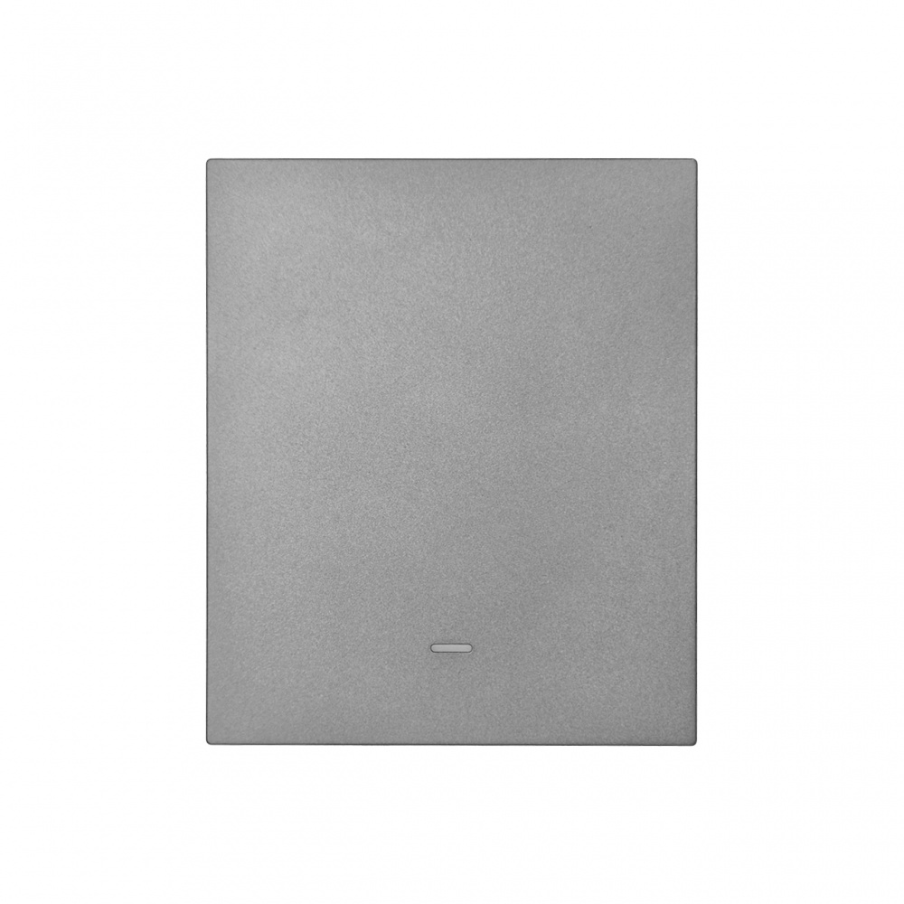 Выключатель одноклавишный HausMark INO с подсветкой серый LS-LED-GP-Gray