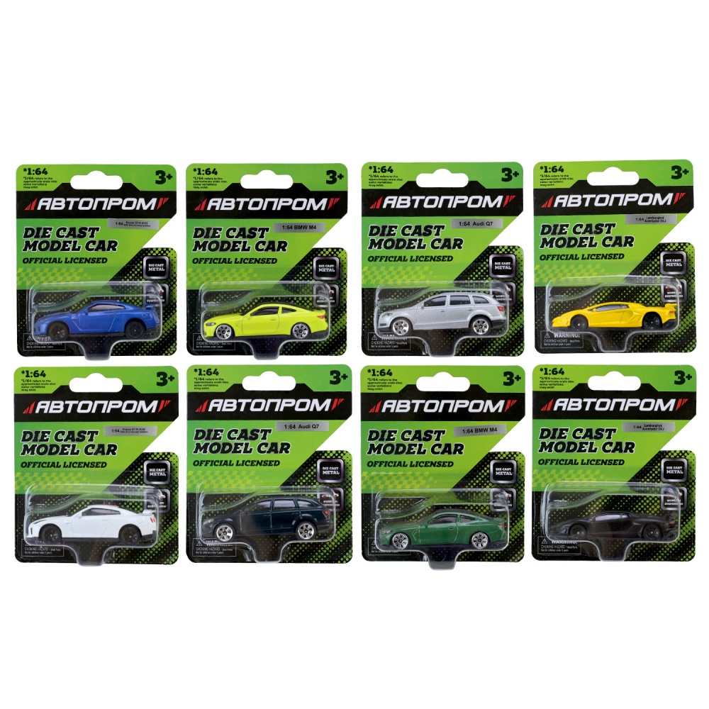 Автомодель Автопром 1:64 микс моделей AP6402