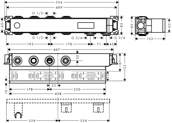 Скрытая часть смесителя Hansgrohe RainSelect 15310180