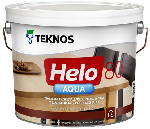 Лак Helo AQUA 80 TEKNOS глянець 0,9 л безбарвний