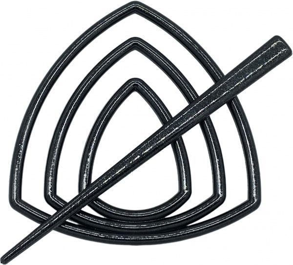 Заколка Треугольник d95 мм черный В0003-12а MISLT