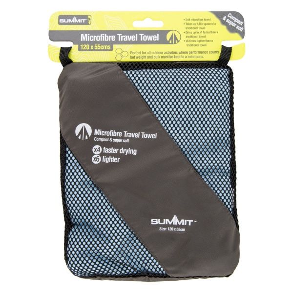 Полотенце Microfibre Trekking Towel 55x120 см голубой Summit 