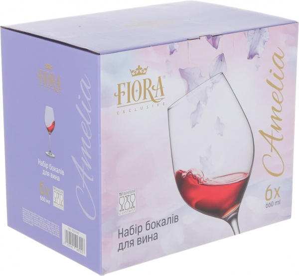 Набор бокалов для вина Celebration 660 мл 6 шт. Fiora 
