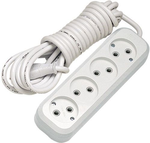 Удлинитель Makel без заземления 4 гн. белый 2 м MGP142 