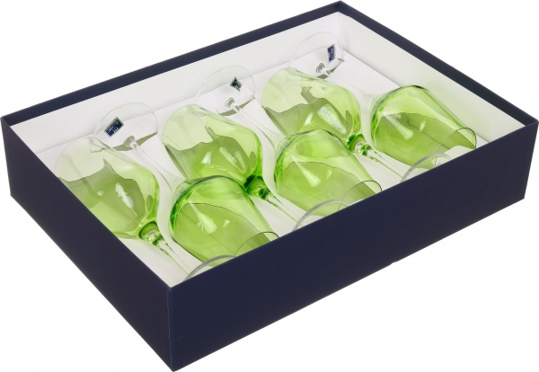 Набор бокалов для вина Contessa Colore Green 450 мл 6 шт. Vema 