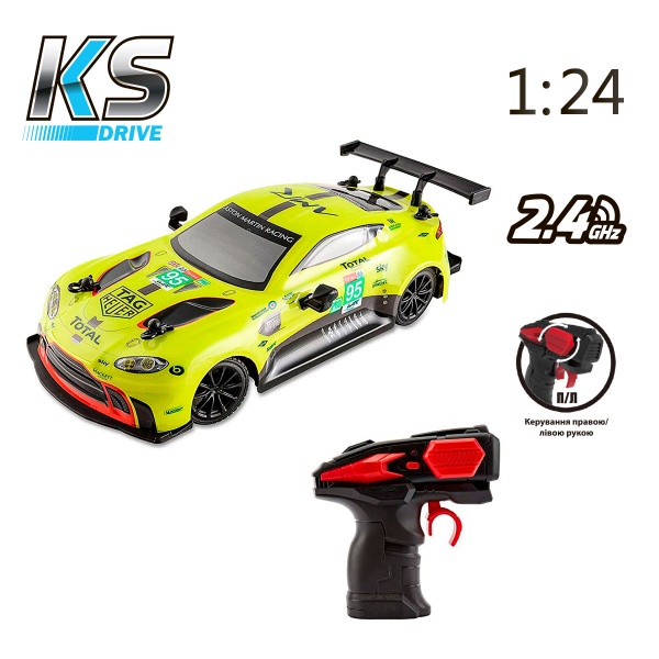 Машинка Aston Martin New Vantage GTE (1:24, 2.4Ghz, зелёный) 1:24 124RAMG