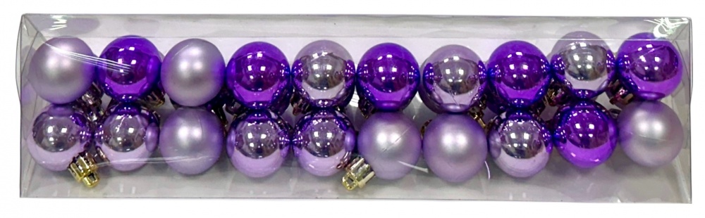 Шар новогодний глянцево-матовые 30 шт 3 см в ассортименте