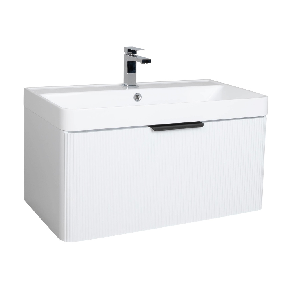 Тумба підвісна Aqua Rodos Frost White з умивальником Deep 75 см (АР000127941)