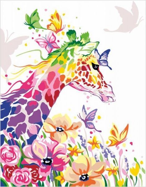 Картина по номерам Жирафа мечтательница Rosa Start 