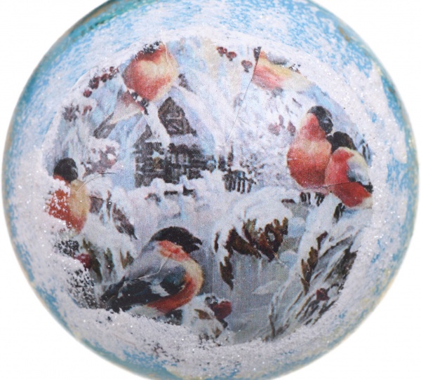 Шар новогодний Декупаж d 80 мм в ассортименте
