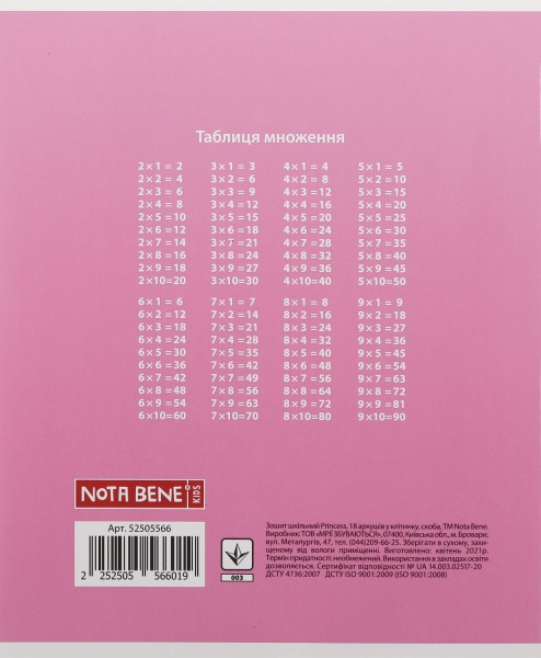 Тетрадь школьная Princess 18 листов в клеточку Мечты сбываются