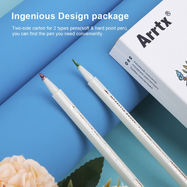 Набор маркеров Arrtx металлических 10 цветов 20 шт. AMP-1500 LC302291 