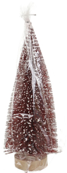 Елка декоративная настольная красная 8x20 см