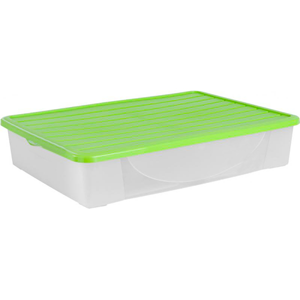 Контейнер с кришкой Алеана 122045 45 л оливковый 150x548x750 мм