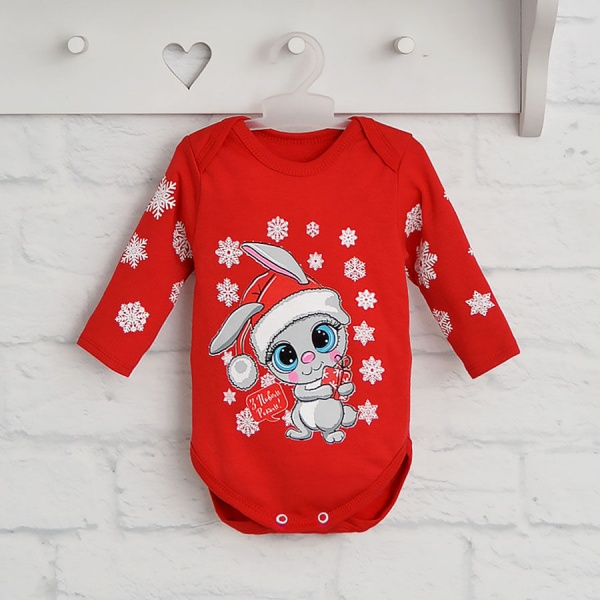 Боди унисекс Blanka Зайчик р.80 красный 110051 