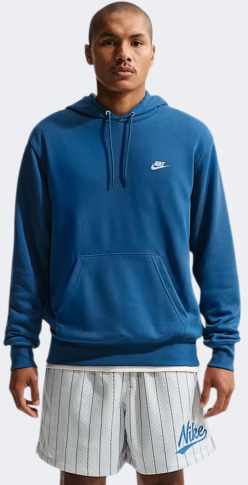 Спортивна кофта Nike M NK CLUB FT PO HOODIE FN3866-476 р.M блакитний — фото 1