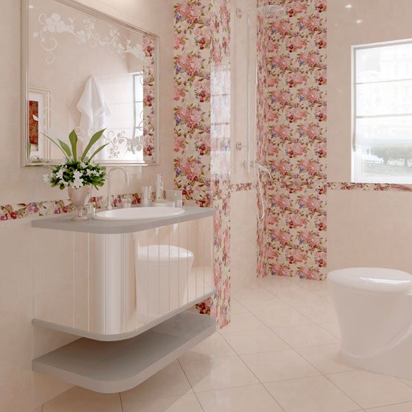 Плитка Golden Tile Troyanda мікс фриз 60Б301 25x6 