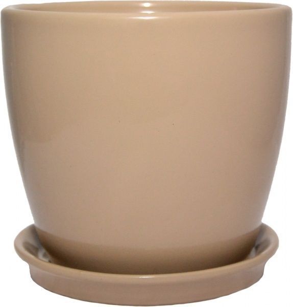 Горщик керамічний Сонет преміум круглий 0,5л мокко 