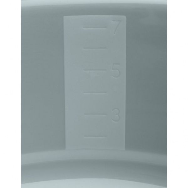 Таз пластиковый Sanja IPPI 40х40х14 см серый с меркой 10 л 