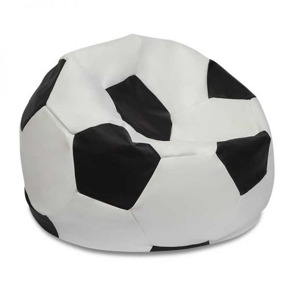 Кресло-мешок Марбет Мяч M 800 мм белый с черным 