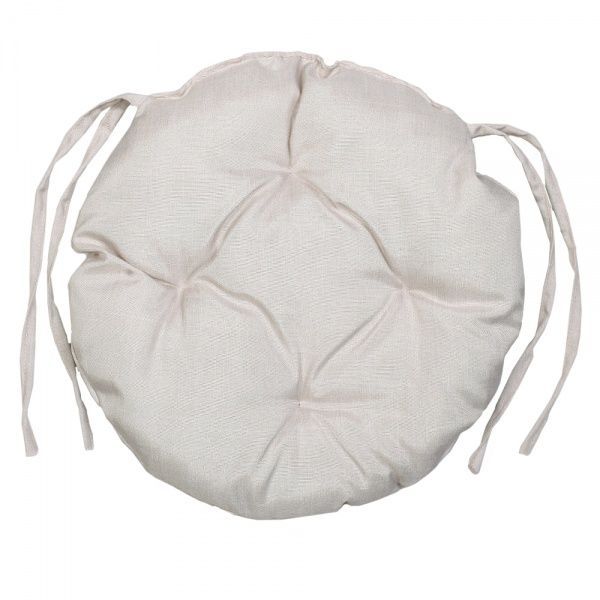 Подушка на стул Гавана круглая стеганая 36х36х5 бежевая