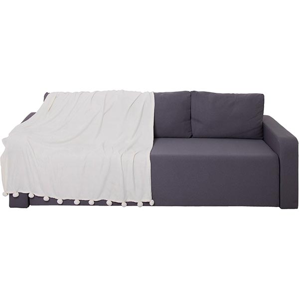 Плед мікрофібра Underprice Pompom молочний 140x180 см