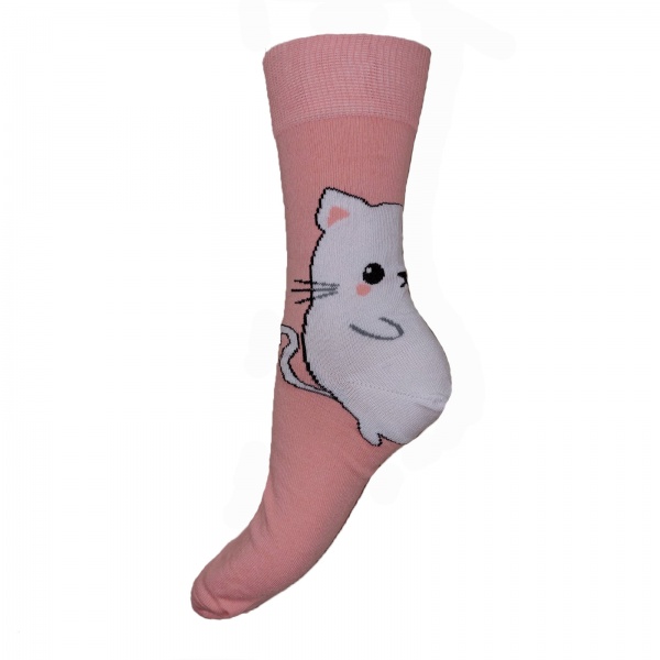 Носки женские Molly Кошка р. 23 розовый 