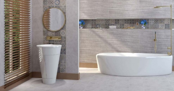 Плитка TABRIZ TILE Almond Light Gray 30x90 