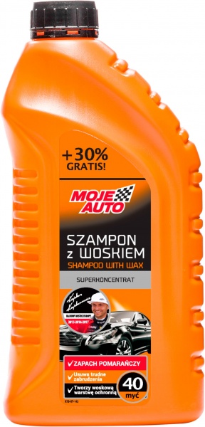 Автошампунь для ручного миття Moje AUTO з воском 1300 мл