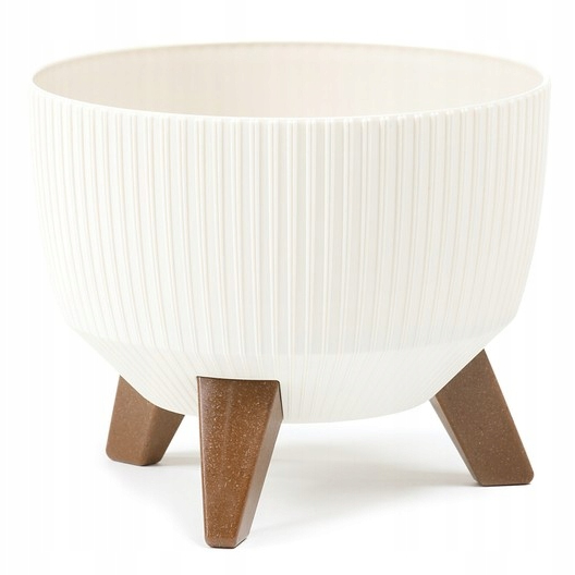 Вазон пластик ROMA jumper 40х20,5 см круглий кремовий 21 л Lamela (9749607)