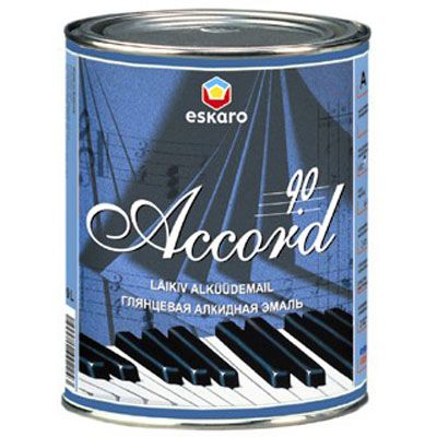 Емаль Eskaro Accord 90 біла глянсова 0.9 л