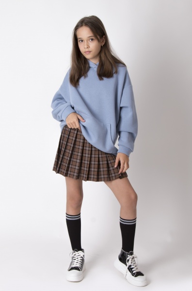 Худи для девочки Mevis р.164 голубой 4477 