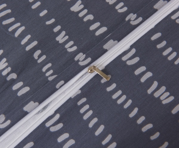 Комплект постільної білизни Corina 1,5 сірий із білим La Nuit 