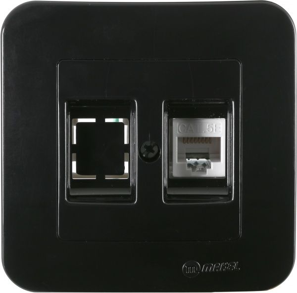 Розетка комп’ютерна Makel Lillium Natural чорний