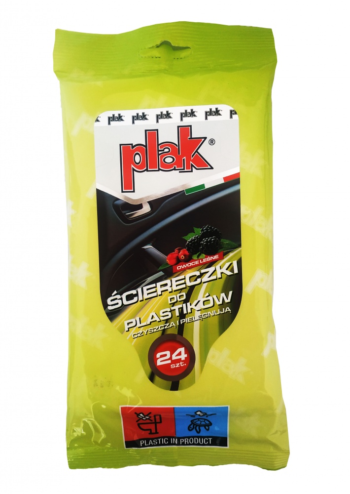 Серветка волога універсальна для пластику Plak 24 шт.