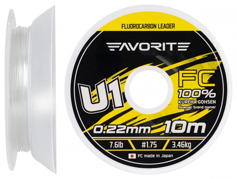 Флюорокарбон Favorite 10 м 0,22 мм 3,46 кг U1 FC