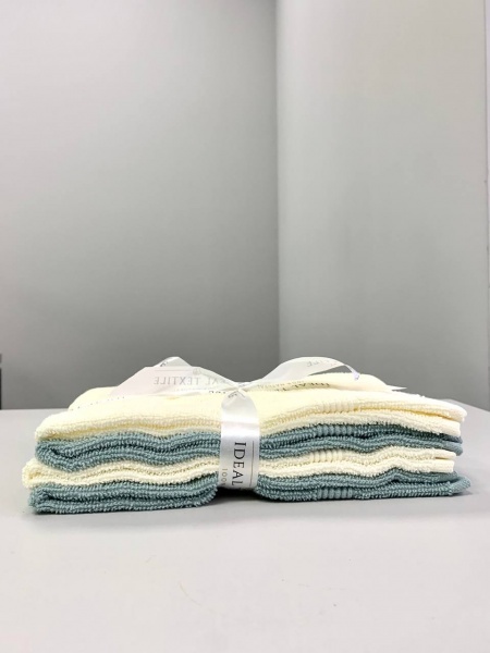 Набір рушників махрових 30x45 см бежево-м'ятний Ideal 