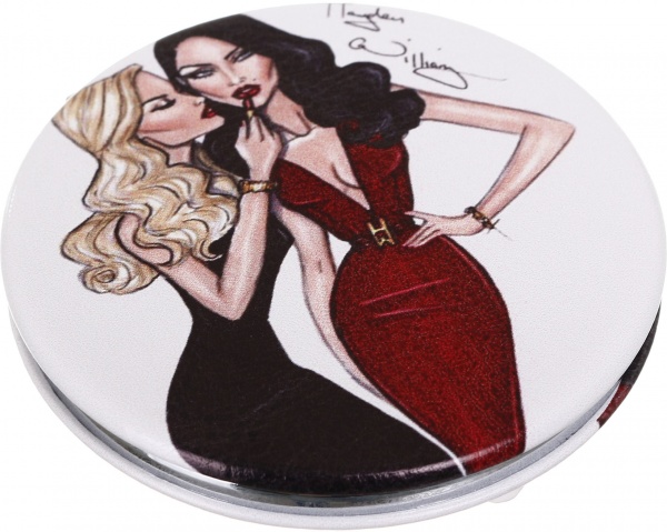 Зеркало карманное косметическое Лідер Канц Модница круглое 6 вариантов в ассортименте 