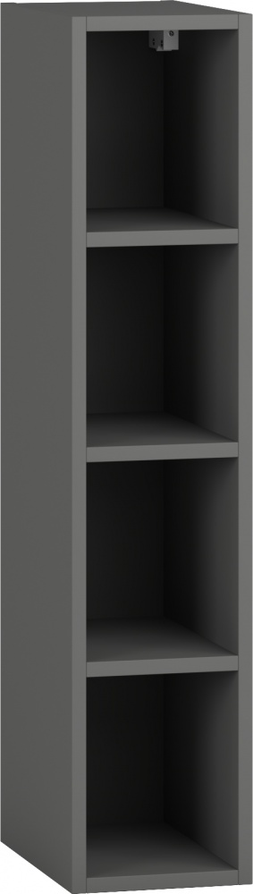 Шафа верхня Грейд Оптимум відкрита 200x930x297 мм сірий графіт