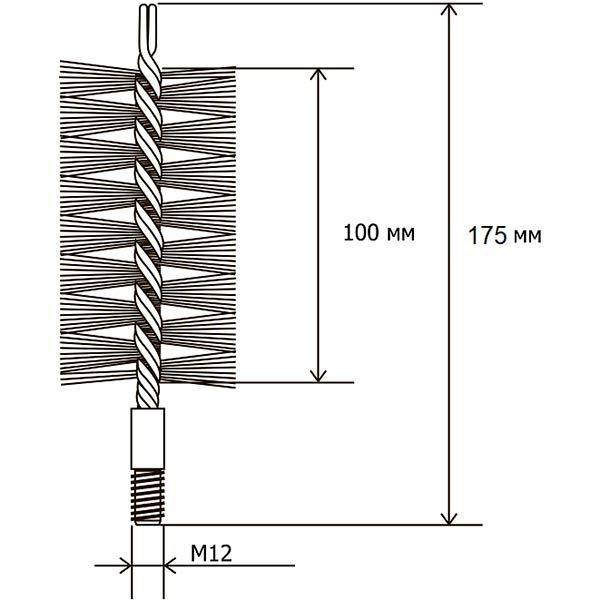 Щетка Savent металлическая для чистки теплообменника 40 мм 