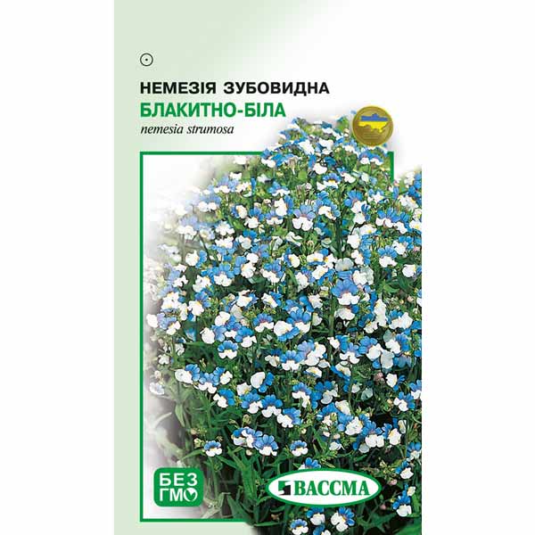 Семена Цветы Немезия Зубовидная бело-голубая 0.1 г