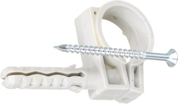 Обойма для труб Україна (ТОВ Відеодом) D 20-22 з ударним шурупом (10шт.)