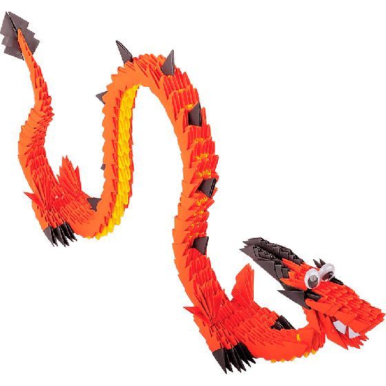 Модульне орігамі Китайський вогняний дракон ОВ 601 Бумагія 