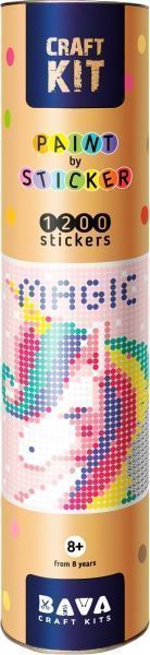 Набор наклеек Умняшка Картина по номерам со стикерами 