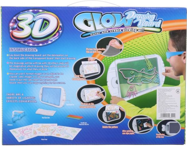 Дошка для малювання з підсвіткою Shantou 3D Море в корпусі (YM162)