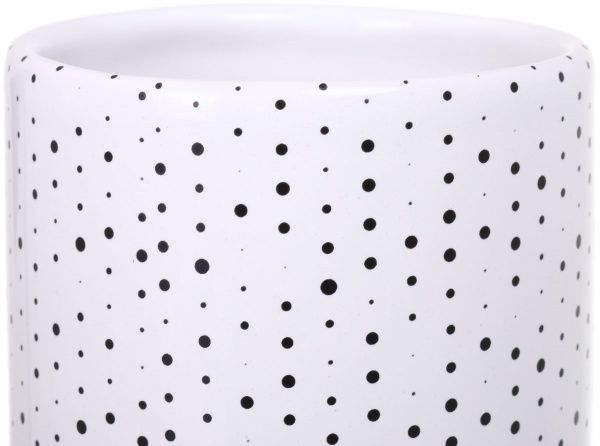 Ваза белый с деколью 11,5х11,5х24 см (4001-24) Eterna