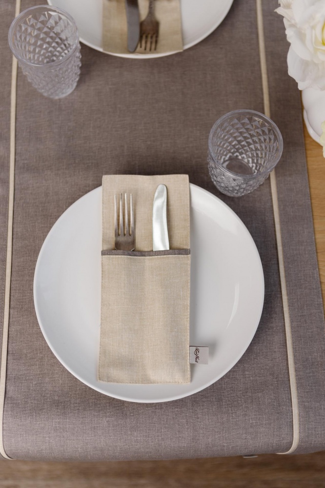 Раннер с кантом Магнолия 40x140 см тауп La Nuit