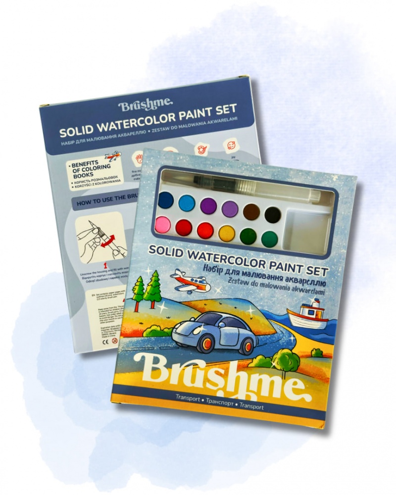 Набір-розмальовка з сухими фарбами Транспорт Brushme