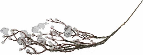 Веточка декоративная с кристаллами 57 см SA9536S2  
